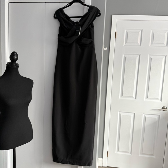 NWT RALPH LAUREN Black Off The Shoulder Full Length Gown - Picture 5 of 14